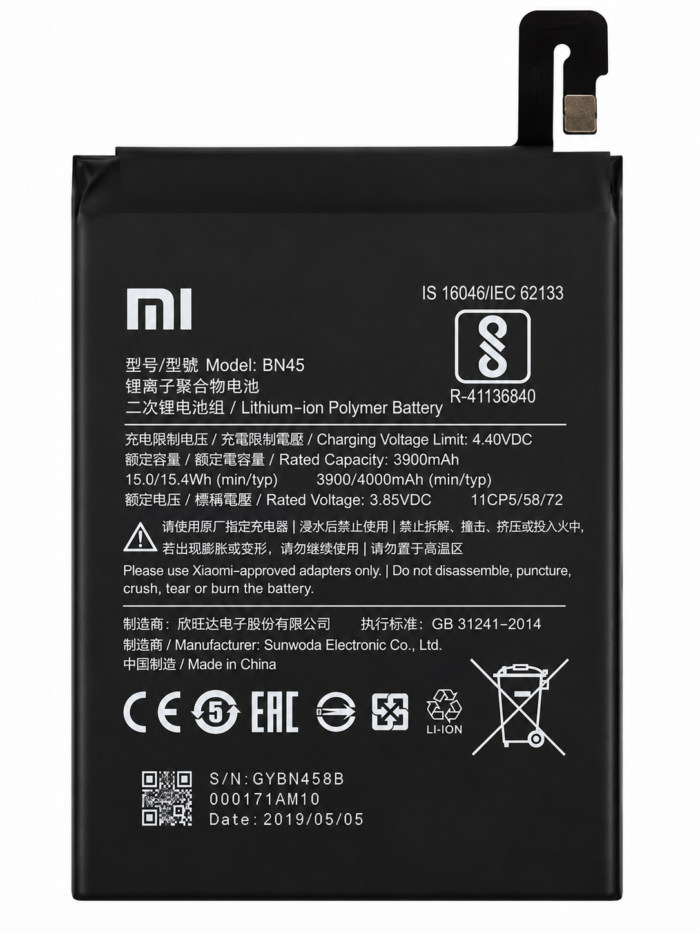 Xiaomi Redmi Note 5 Battery Price in Bangladesh Original Redmi Note 5 Battery Redmi Note 5 BN45 Battery Redmi Note 5 4000mAh Battery Xiaomi BN45 Battery Redmi Note 5 Pro Battery Buy Redmi Note 5 Battery Bangladesh MS Phone Lab Redmi Note 5 Battery