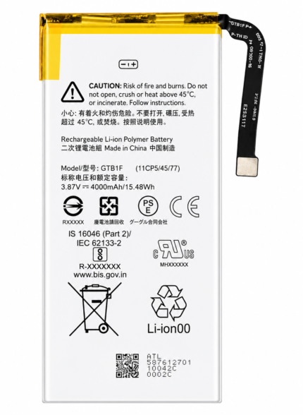 Google Pixel 5 5G Battery Price in Bangladesh Original Google Pixel 5 5G Battery Google Pixel 5 G823-00157-01 Battery Google Pixel 5 4080mAh Battery Buy Google Pixel 5 5G Battery Bangladesh MS Phone Lab Google Pixel 5 Battery