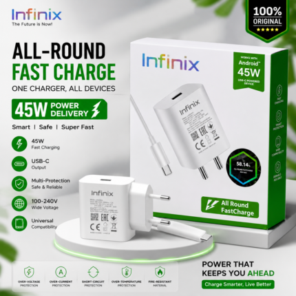 Infinix 45W All-Round Fast Charge Price in Bangladesh Infinix 45W Fast Charger Bangladesh Infinix 45W Charger Infinix 45W All-Round Fast Charge Charger Infinix 45W Power Adapter Infinix Fast Charging Adapter Bangladesh Infinix 45W Original Charger Infinix 45W Smartphone Charger Buy Infinix 45W Fast Charger Bangladesh MS Phone Lab Infinix 45W Charger