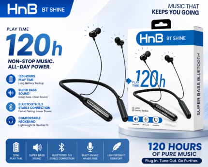 HnB BT Shine 120H Wireless Neckband Price in Bangladesh HnB BT Shine 120H Wireless Neckband HnB BT Shine 120H 120 Hours Music Playback HnB BT Shine 120H Voice Changer Neckband HnB BT Shine 120H 350mAh Battery HnB BT Shine 120H Magnetic Earbuds HnB BT Shine 120H Bluetooth Neckband Bangladesh Buy HnB BT Shine 120H Bangladesh MS Phone Lab HnB BT Shine 120H