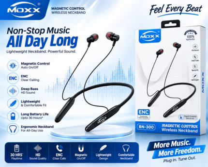 MOXX BN-300 Voice Changer Wireless Neckband Price in Bangladesh MOXX BN-300 Wireless Neckband MOXX BN-300 Voice Changer Neckband MOXX BN-300 Deep Bass Wireless Neckband MOXX BN-300 120 Hours Playtime MOXX BN-300 Magnetic Earbuds MOXX BN-300 Wireless Neckband Bangladesh Buy MOXX BN-300 Wireless Neckband MS Phone Lab MOXX BN-300