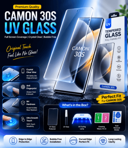 Original TECNO Camon 30S UV Glass Price in Bangladesh TECNO Camon 30S UV Tempered Glass TECNO Camon 30S Screen Protector TECNO Camon 30S Full Glue UV Glass Buy TECNO Camon 30S UV Glass TECNO Camon 30S Display Protection Premium UV Glass for TECNO Camon 30S MS Phone Lab TECNO Camon 30S UV Glass