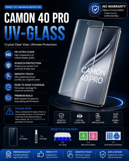 Original TECNO Camon 40 Pro UV Glass Price in Bangladesh TECNO Camon 40 Pro UV Tempered Glass TECNO Camon 40 Pro Screen Protector TECNO Camon 40 Pro Full Glue UV Glass Buy TECNO Camon 40 Pro UV Glass TECNO Camon 40 Pro Display Protection Premium UV Glass for TECNO Camon 40 Pro MS Phone Lab TECNO Camon 40 Pro UV Glass