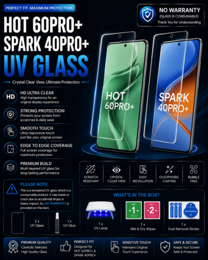 Original Infinix Hot 60 Pro+ UV Glass Price in Bangladesh Original Infinix Spark 40 Pro+ UV Glass Infinix Hot 60 Pro+ UV Tempered Glass Spark 40 Pro+ Screen Protector Full Glue UV Glass for Infinix Hot 60 Pro+ Buy Infinix Hot 60 Pro+ UV Glass Premium UV Glass for Spark 40 Pro+ MS Phone Lab Infinix Hot 60 Pro+ UV Glass