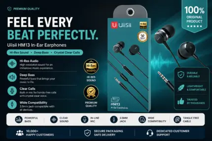 UiiSii HM13 Wired In-Ear Headphones Price in Bangladesh UiiSii HM13 3.5mm Earphones UiiSii HM13 Wired Earphones UiiSii HM13 In-Ear Headphones UiiSii HM13 Headset with Microphone Buy UiiSii HM13 Earphones Bangladesh UiiSii HM13 3.5mm Audio Headphones MS Phone Lab UiiSii HM13