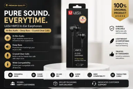 UiiSii C100 Wired In-Ear Headphones Price in Bangladesh UiiSii C100 3.5mm Earphones UiiSii C100 Wired Earphones UiiSii C100 In-Ear Headphones UiiSii C100 Headset with Microphone Buy UiiSii C100 Earphones Bangladesh UiiSii C100 3.5mm Audio Headphones MS Phone Lab UiiSii C100