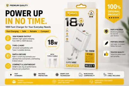 Rimlo RC03 18W Fast Travel Charger Price in Bangladesh Rimlo RC03 Fast Charger Rimlo RC03 18W Charger Rimlo RC03 Travel Charger Rimlo 18W Fast Charging Adapter Buy Rimlo RC03 Charger Bangladesh Rimlo RC03 Compact Charger MS Phone Lab Rimlo RC03 Charger
