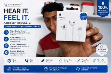Apple EarPods USB-C Price in Bangladesh Original Apple EarPods USB-C Apple USB-C Wired Earphones Apple EarPods USB-C Connector Apple EarPods with Microphone Buy Apple EarPods USB-C Bangladesh MS Phone Lab Apple EarPods USB-C