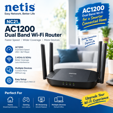 Netis NC21 AC1200 Dual Band Wi-Fi Router Front View